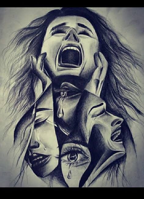 Female Life Drawing, Emotional Painting, Drawing Competition, Portraiture Painting, Meaningful Drawings, Cool Pencil Drawings, Poster Drawing, Dark Art Drawings, Dark Art Illustrations