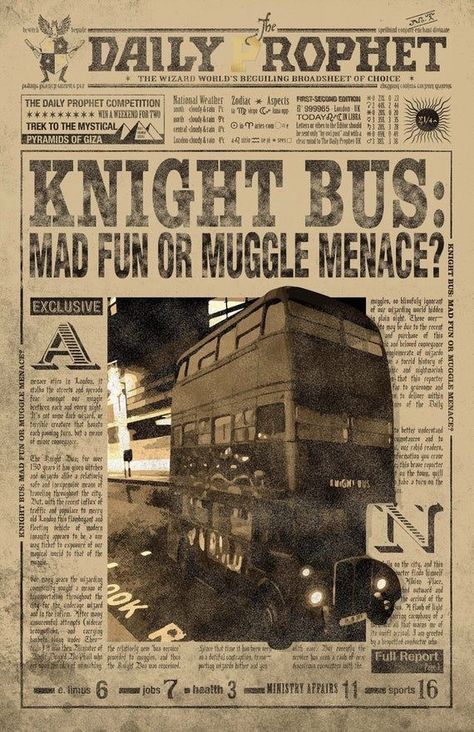 Bus Poster, Knight Bus, Daily Prophet, Harry Potter Printables, Harry Potter Wall, Grunge Posters, Harry Potter Poster, Buku Harry Potter, Anniversaire Harry Potter