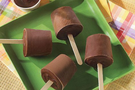 Pudding Pops Recipe, Chocolate Pudding Pops, Pudding Pops, Fudge Pops, Pudding Flavors, Pudding Pop, Homemade Pudding, Homemade Fudge, Frozen Chocolate