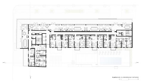 Gallery of Livinn Santiago / RS Arquitectura - 18 Dormitory Plan, Detail Arsitektur, Apartment Floor, Apartment Floor Plan, Floor Plan, Architecture Design, Floor Plans, Presentation, Apartment