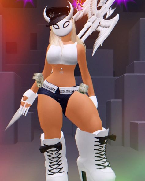 ROBLOX IS ON SOME OTHER STUFF!!! WITH Allowing ME TOO MAKE AN Almost PERFECT IMVU CHARACTER BAHAHA.. 🤣 Thick Roblox Avatar, Roblox Avatar Ideas, Roblox Ava, Skin Roblox, Roblox Skin, Roblox Skins, Pony Pictures, Minecraft Anime, Curly Hair Videos