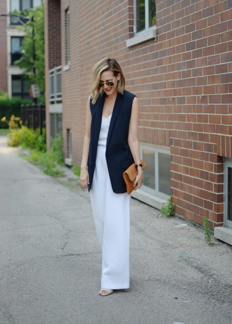 Short Hair / Long Vest (See Jane Wear) via See Jane / @seeannajane Long Vest Outfits For Women, Blazer Vest Outfit, Sleeveless Blazer Outfit, Long Vest Outfit, Vest Outfits For Women, Sleeveless Blazer, Rock Outfit, Gilet Long, Long Vest