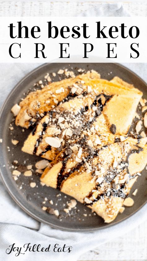 Strawberries And Ice Cream, Healthy Crepes, Joy Filled Eats, Keto Friendly Desserts, Recetas Keto, Almond Joy, Crepe Recipes, Low Carb Recipes Dessert, Low Carb Breakfast