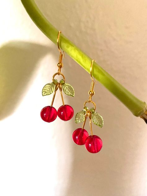 Red Cherry Fruit Earrings  Thank you for visiting my shop! I am so happy that you are here!  These fruit earrings are the best way to add some flavor to your outfit! They are the perfect accessory for any outfit! They also make a great gift!  Earrings ship out next day!! The earrings are made with hypoallergenic backs.  It is suggested that you remove earrings before showering or swimming.  If you love these earrings, check out the other earring options in my shop! Colors may vary slightly due to different computer/phone settings. Please feel free to message me with any questions or concerns! Characters Outfits, Minimalist Necklace Silver, Earrings Food, Stylist Tattoos, Fruit Jewelry, Cherry Earrings, Food Earrings, Fruit Earrings, Earrings Summer