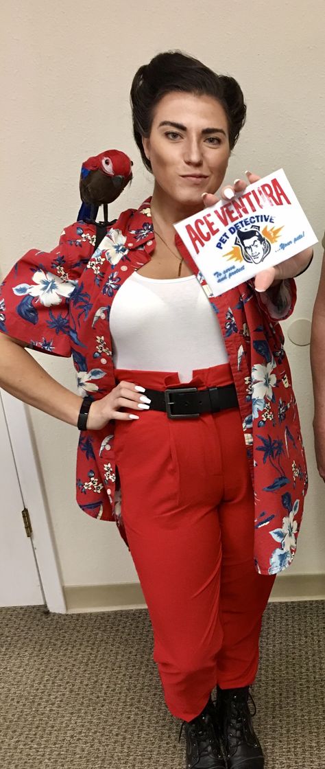 Agent Carter Halloween Costume, Ace Ventura Costume Women, Family Ace Ventura Costume, Pet Detective Costume, Ace Ventura Pet Detective Costume, Ace Ventura Halloween Costume, Detective Cosplay, Ace Ventura Costume Kids, Ace Ventura Costume