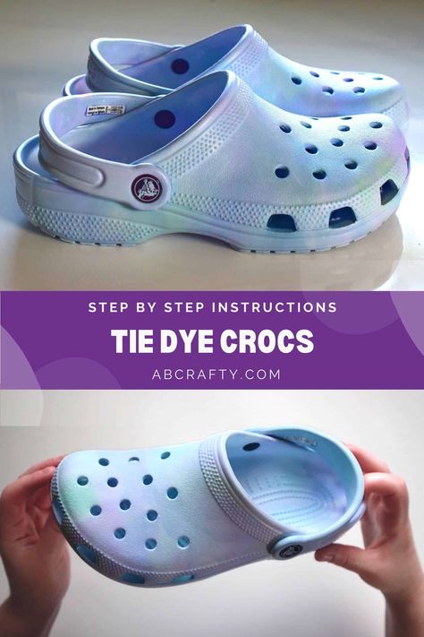 It’s a fun way to customize Crocs with a pastel tie-dye look. Tie-dye crocs are getting super popular so now you can make your own and truly dye them. You can see the full tutorial here Looking for tye-dye kits? … Read More ... How To Paint Crocs Shoes Diy, Diy Crocs Shoes Paint, Painting Crocs Shoes Diy, Crocs Painting Ideas, Paint Crocs, Painted Crocs, Shoe Repair Diy, Painted Clogs, Tie Dye Crocs