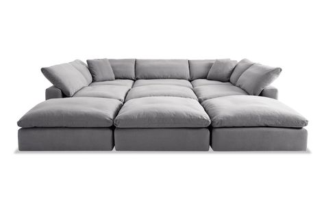 Dream Modular 9 Piece Sectional Oversized Sectional, Pit Sectional, The Big Comfy Couch, Deep Couch, Comfortable Sectional, Sectional Sofas Living Room, Sectional With Ottoman, Living The Dream, Bob's Discount Furniture