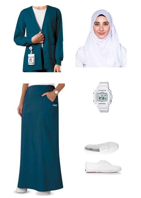 Hope you like this Scrub outfit for Muslim woman that are in the medical field. Muslim Doctor Woman, Dress Scrubs, Modest Medical Scrubs, Doctors Outfit Women, Hijabi Doctor Outfit, Nurse Scrub Dress, Scrub Suit Design, Scrub Skirts, Women's Lab Coat