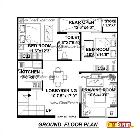 House Plan for 30 Feet by 30 Feet plot (Plot Size 100 Square Yards) - GharExpert.com 30 30 East Facing House Plans, 30 30 Duplex House Plans, 30x30 Floor Plans, 30x30 House Plans 2 Bedroom, 30x30 House Plans, 20×40 South Facing House Plan, 30 X 30 Floor Plans 2 Bedroom, 30×60 East Facing House Plan, 30 30 Duplex House Plans East Facing