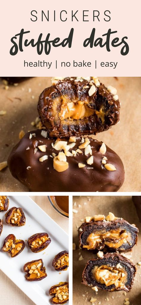 Date Recipes Desserts, Healthy No Bake, Eating Bird Food, Stuffed Dates, Snickers Bar, Lost 100 Pounds, Healthy Food Facts, Food Ingredients, Healthy Sweets Recipes