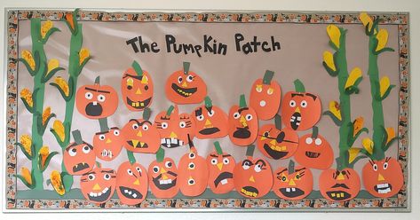 Pumpkin Patch and Corn Bulletin Board Toddler Classroom, Corn Husk, Fall Crafts, Bulletin Boards, Bulletin Board, Pumpkin Patch, Corn, Autumn Crafts