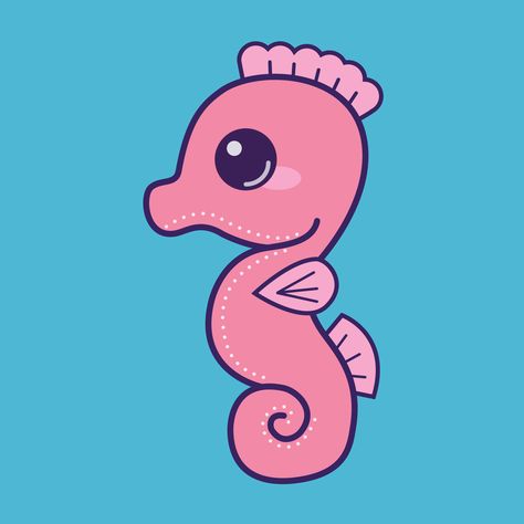 Kawaii Seahorse Kawaii Sea Animals Drawings, Cute Seahorse Drawing, Kawaii Seahorse, Cute Sea Animals Drawing, Kawaii Sea Creatures, Sea Horse Drawing, Seahorse Clipart, Cartoon Seahorse, Seahorse Cartoon