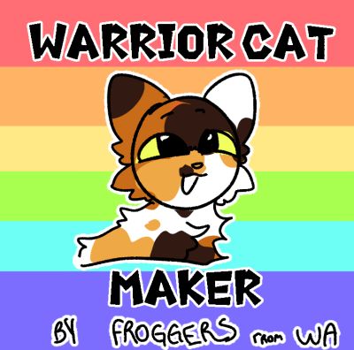 Hello hello I'm Froggers from Warriors Amino and I've made a Warrior Cat maker just as a thank you to the warriors community! Make sure to credit and if you make an oc and you upload to Toyhouse, send credit to FROGGERS Make A Warrior Cat Oc, Animal God Art, Warrior Cat Crafts, Princess Warrior Cats, Therian Art Cat, Warrior Cats Oc Creator, Warrior Cats Crafts, Warrior Cats Fan Art Drawing, Warrior Cats Windclan