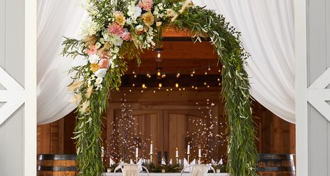 Looking for Wedding projects? Visit Hobby Lobby for Arches & Backdrops project details. Backdrops Wedding, Wedding Projects, Wedding Ceremony Backdrop, Diy Projects Videos, Ceremony Backdrop, Home Supplies, Flower Ideas, Wedding Arch, Wedding Backdrop