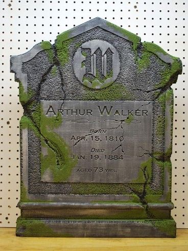 Static: - Tombstone Moss: Suggestions? | Halloween Forum Diy Tombstones Halloween, Diy Tombstone, Halloween Stones, Tombstones Diy, Foam Tombstones, Graveyard Tombstones, Halloween Tombstones Diy, Tombstone Diy, Halloween Gravestones