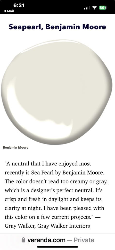 Benjamin Moore Sea Pearl Paint, Sea Pearl Paint, Sea Pearl Benjamin Moore, Bedroom Paint Color Inspiration, Paint 2024, Interior Wall Colors, Pearl Paint, Paint Color Inspiration, Paint Color Schemes