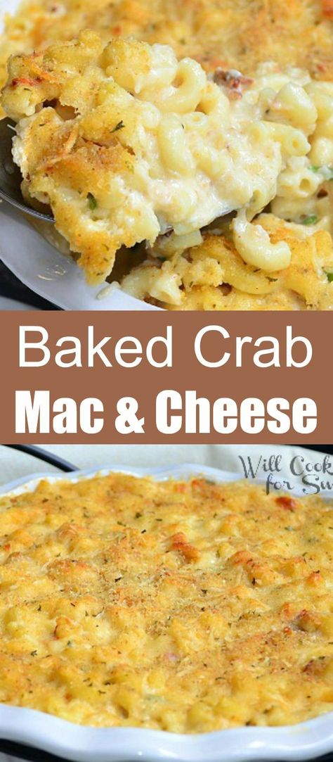 Canned Crab Recipes, Pasta Macaroni, Seafood Mac And Cheese, Baked Crab, Crab Mac And Cheese, Will Cook For Smiles, Best Mac N Cheese Recipe, Cheese Macaroni, Mac And Cheese Casserole