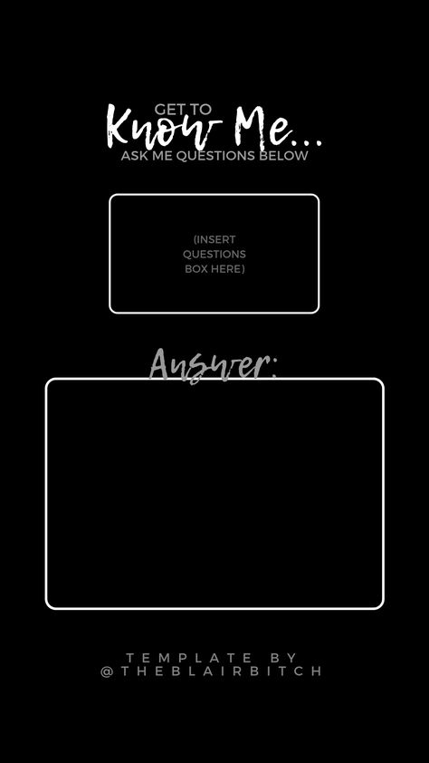 Get to Know Me Instagram Story Template (use Questions feature) Who Are You To Me Instagram Story, Ask Me Questions Instagram Story Ideas, Instagram Questions Ask Me Story, Ask Me A Question Instagram, Ask Me Questions Instagram Story, Qna Instagram Story, Ask Me Questions Instagram, Instagram Story Ideas Questions, Get To Know Me Instagram
