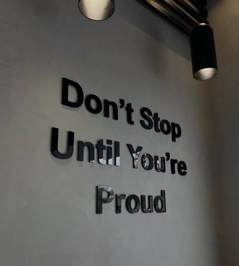 Don’t stop until you are proud 💪 #mindset #dicipline #persistence #consistency #success Studera Motivation, Vision Board Words, Vision Board Book, Vision Board Themes, Vision Board Examples, Vision Board Pics, Vision Board Images, Manifesting Vision Board, Vision Board Photos