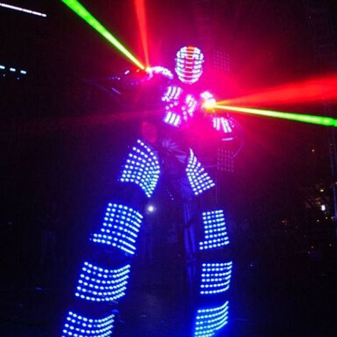 Led Light Costume, Robot Clothes, Led Robot, Robot Costume, Light Up Clothes, Led Costume, Robot Costumes, Robot Suit, Led Clothing