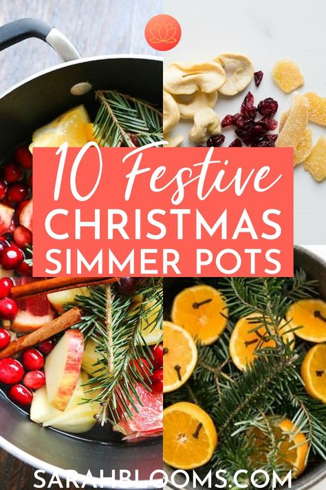 10 Festive Christmas Simmer Pot Recipes - Sarah Blooms Christmas Simmer Pot Recipes, Christmas Simmer Pot, Home Smell Like Christmas, Christmas Nibbles, Simmering Pot, Smell Like Christmas, Simmer Pots, Holiday Hacks, Simmer Pot Recipes