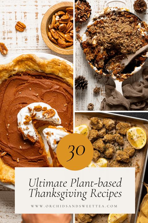 30 Ultimate Plant-Based Thanksgiving Recipes - Orchids + Sweet Tea Apple Coleslaw Recipe, Thanksgiving Entree, Vegan Mushroom Gravy, Vegan Pumpkin Cookies, Vegan Thanksgiving Recipes, Oil Free Vegan, Savory Vegan, Vegan Thanksgiving, Vegan Pumpkin