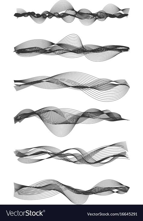 Music sound waves vector image Music Sound Waves Tattoo, Sound Waves Illustration, Waveform Tattoo, Music Images Art, Sound Waves Tattoo, Pulse Illustration, Music Line Art, Sound Drawing, Sound Illustration