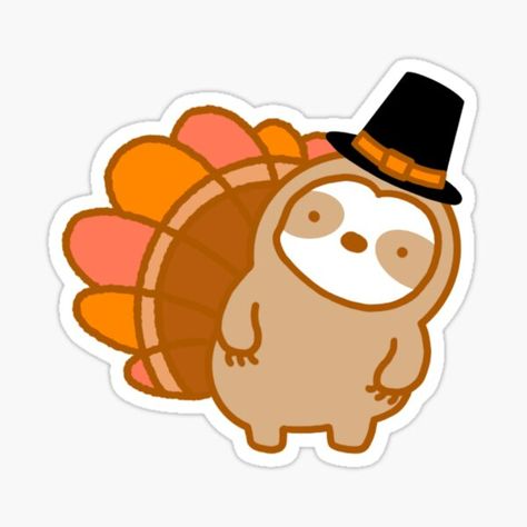 This adorable turkey design is perfect for Thanksgiving! • Millions of unique designs by independent artists. Find your thing. Kawaii Thanksgiving, Cute Turkey, Gobble Til You Wobble, Turkey Design, Thanksgiving Feast, Thanksgiving Turkey, Happy Thanksgiving, Sloth, Sticker Design