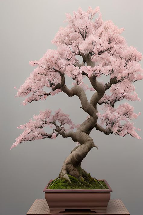 Captivate your senses with the delicate petals of a Sakura tree in full bloom. This art print showcases the stunning beauty of the cherry blossoms in their prime. It's a perfect addition to any nature-inspired home decor collection. Sakura Tree Decoration, Sakura Tree Art, Cherry Blossom Bonsai, Cherry Bonsai, Cherry Blossom Bonsai Tree, Iron Farm, Tree Types, Bonsai Nursery, Alice Anime