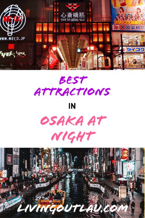 Osaka Nightlife, Japan Nightlife, Things To Do In Osaka, Osaka Itinerary, Japan Places To Visit, Places To Visit In Japan, Osaka Travel, Japan Places, Asia Cruise