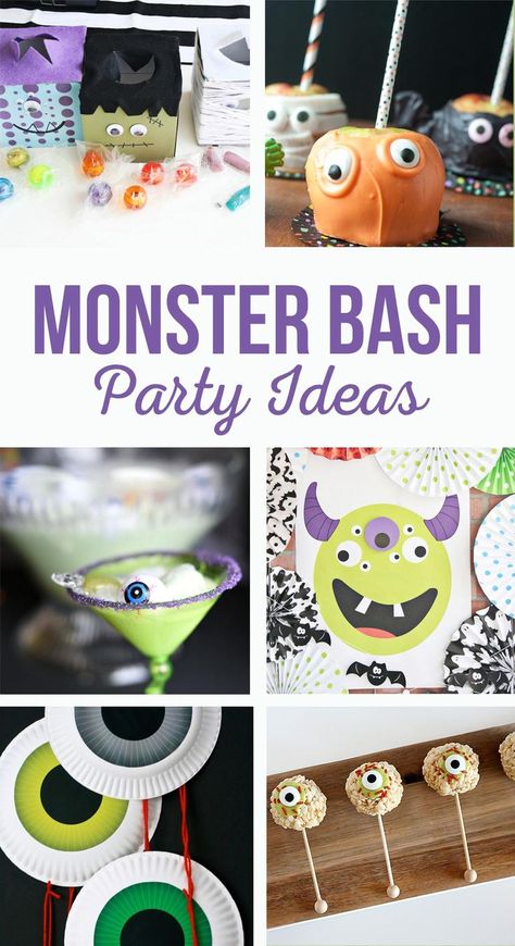 Monster Halloween Party, Monster Party Ideas, Cute Halloween Party, Diy Crafts Kids, Halloween Box, Kids Party Crafts, Party Ideas Halloween, Halloween Dance, Costumes For Couples