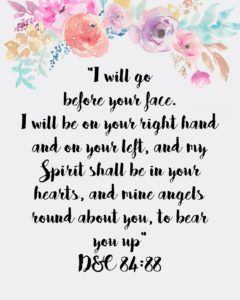 And whoso receiveth you, there I will be also, for I will go before your face. I will be on your right hand and on your left, and my Spirit shall be in your hearts, and mine angels round about you, to bear you up. -D & C 84:88 These…Read More Lds Handouts, Lds Relief Society Activities, Visiting Teaching Ideas, Visiting Teaching Handouts, Lds Relief Society, Lds Scriptures, Relief Society Activities, Missionary Work, Doctrine And Covenants