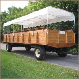 25 - 30 Passenger Wagon, Call for Pricing | A Wagon Wheel Hay Ride Ideas, Retreat Business, Bison Ranch, Winery Ideas, Pink And Burgundy Wedding, Farmhouse Wedding Venue, Hay Ride, Farm Wagons, Hay Rides