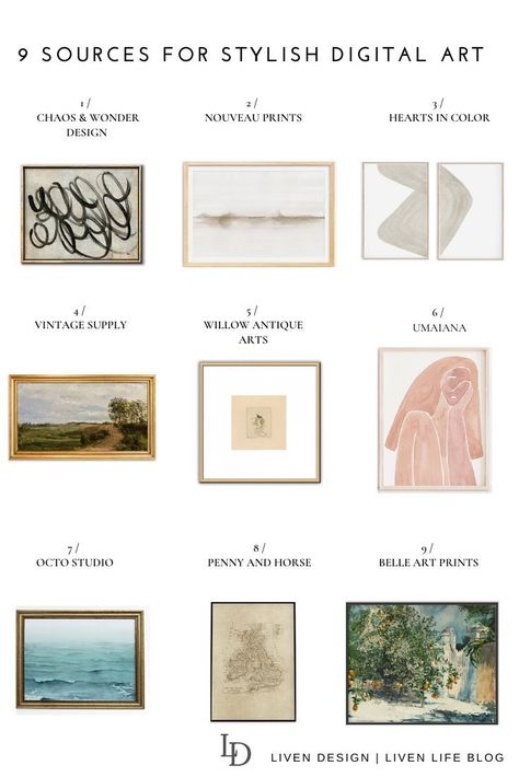 9 Sources for Affordable Art Prints to Download and Print at Home Downtown House, Modern Contemporary Home Decor, Art To Print, Art Prints Modern, Modern Contemporary Home, Gallery Wall Layout, Art Investment, Contemporary Art Prints, Cactus Wall Art