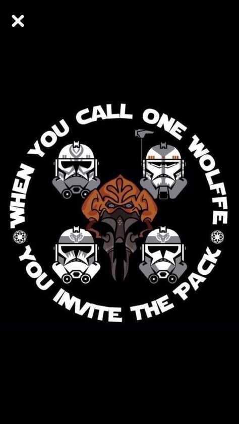 Wolf Pack Star Wars, Clone Wars Wolf Pack, Wolf Pack Clone Wars, Plo Koon Wolfpack, Star Wars Wolf Pack, Star Wars Wolffe, 104th Battalion, Commander Wolffe, Star Wars Characters Poster