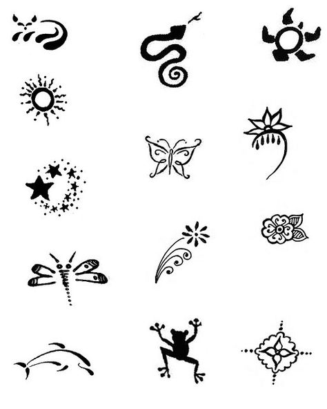 ~ CLIP ART GALORE ~ Henna designs, snake, turtle, sun, butterfly, flower, frog, dolphin & stars designs Simple Henna Art, Small Henna Tattoos, Small Henna Designs, Henne Tattoo, Jagua Henna, Small Henna, Henna Drawings, Cute Henna, Beginner Tattoos