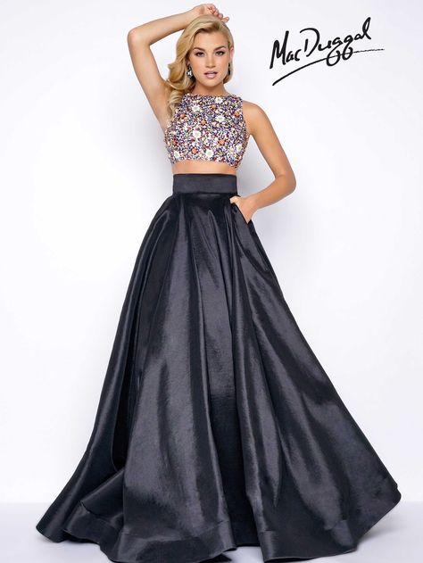 Two Piece Evening Dresses, Two Piece Prom Dress, Two Piece Prom, Evening Dresses Uk, Satin Ball Gown, Trendy Prom Dresses, Gown Skirt, Ball Gown Skirt, Beaded Prom Dress