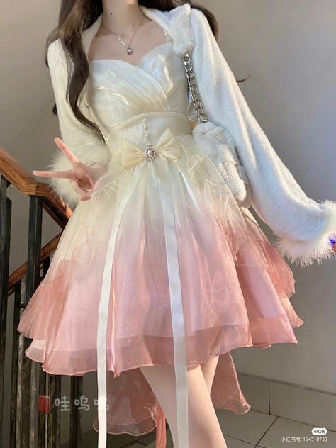 Korean Y2k, Fashion French, Female Dress, Kawaii Dress, Chiffon Fashion, Kawaii Fashion Outfits, Dress Chiffon, Fairytale Dress, Kawaii Fashion