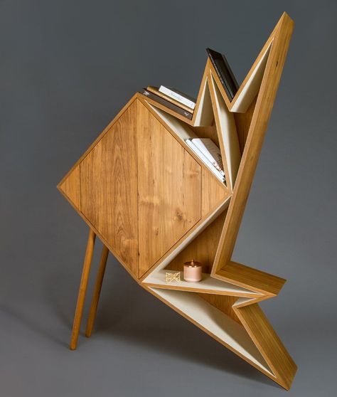 aljoud-lootah-oru-geometric-furniture-design-days-dubai-designboom-19 Aljoud Lootah, Geometric Furniture Design, Origami Furniture, Geometric Furniture, Flexible Furniture, Origami Folding, Plywood Furniture, Paper Folding, Furniture Designs