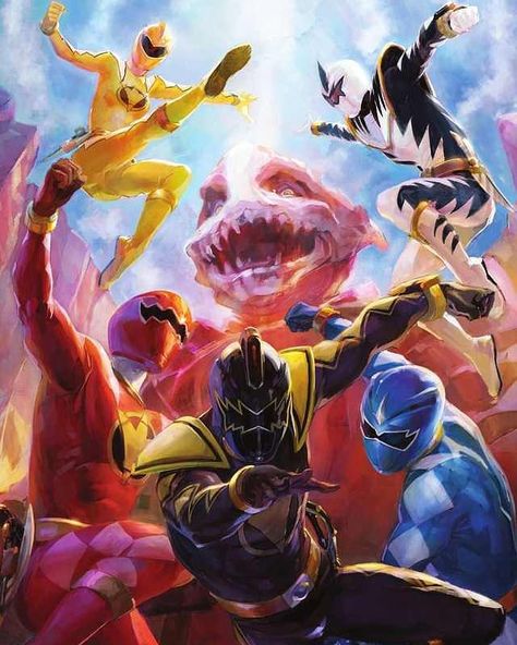 In this season, Tommy Oliver, of Mighty Morphin Power Rangers to Power Rangers Turbo fame, returns as a paleontology professor Red Ranger Art, Power Rangers Dino Thunder, Power Rangers Poster, Dino Rangers, Power Rangers 2017, Power Rangers Turbo, Power Rangers Comic, Dino Thunder, Power Rangers Megazord