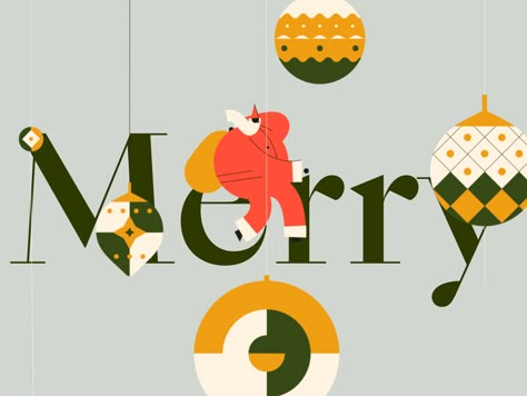 Merry Christmas Motion Graphic, Merry Christmas Illustration Design, Christmas Motion Design, Merry Xmas Gif, Xmas Illustration Design, Xmas Poster Design, Christmas Design Graphic Illustration, Christmas Motion Graphics, Xmas Graphic Design