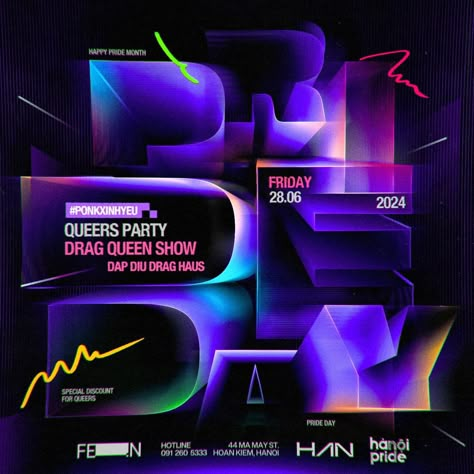 Celebration Graphic Design, Gradient Typography, Event Moodboard, Neon Banner, Futuristic Logo, Graphic Design Cv, Concert Poster Design, Social Media Poster, Motion Graphics Design