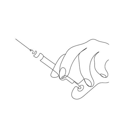 Nursing Clip Art, Medication Tattoos, Medical Line Art, Health Care Tattoo, Hand Holding Syringe, Syringe Drawing, Needle Medical, Holding Syringe, Nursing Art