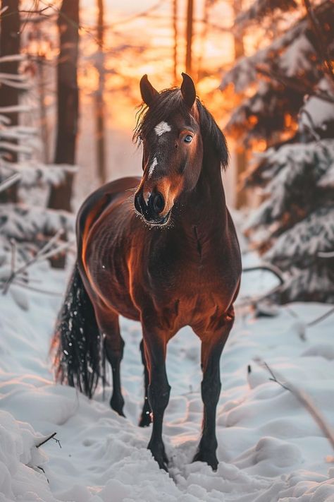 Horse In Snow, Snow Horse, Horse Snow, Beautiful Horses Wild, Horse Background, Horses In Snow, Wild Horses Photography, Beautiful Horses Photography, Cute Horse Pictures