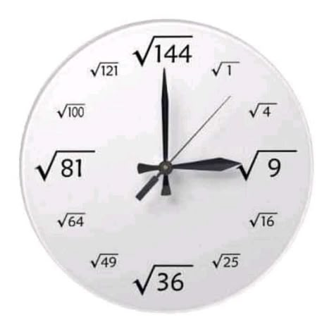 Clock, Square, White, Black