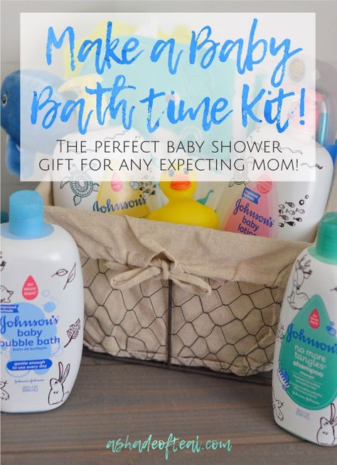 Make a Baby Bath time Kit! The perfect baby shower gift for any expecting mom with these cute Johnson & Johnson bath products from @Target @jnjcares #GiftingForBaby #ad Baby Bath Gift Basket, Baby Shower Bath Tub Gift Basket, Baby Bath Tub Gift Basket, Baby Bath Gift, Bath Gift Basket, Baby Bubble Bath, Baskets Ideas, Bath Kit, Baby Shower Baskets