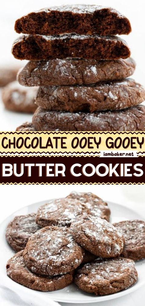 Cookie Recipes Gooey, Ooey Gooey Butter Cookies, Sweet Deserts, Gooey Butter Cookies, Gooey Cake, Holiday Baking List, Baking List, White Chocolate Peppermint, Future Chef