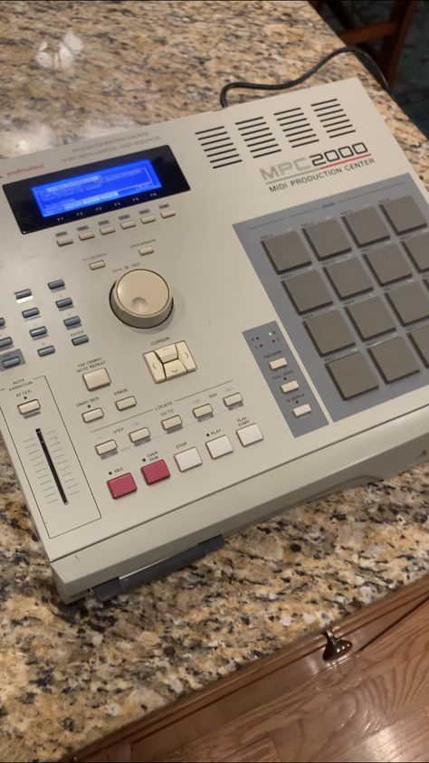 Mpc 2000 im great condition to add to the collection! Beat Machine, Music Studio Aesthetic, Music Engineering, Music Engineers, Studio Aesthetic, Basquiat Art, Edm Dj, Home Studio Setup, Music Studio Room