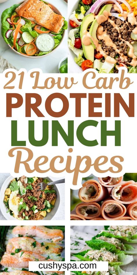 Discover the perfect high protein low carb lunch options that will keep you satisfied and energized throughout your day. These low carb high protein meals lunch ideas are packed with delicious protein lunch recipes you'll love to make again and again. Transform your work lunch ideas into exciting, nutritious meals that support your healthy lifestyle goals. Protein Meals Lunch, High Protein Meals Lunch, Simple High Protein Lunch, High Protein Low Carb Lunch, High Protein Meals Low Carb, Protein Lunch Recipes, Protein Lunch Ideas, Low Carb High Protein Meals, High Protein Lunch Ideas