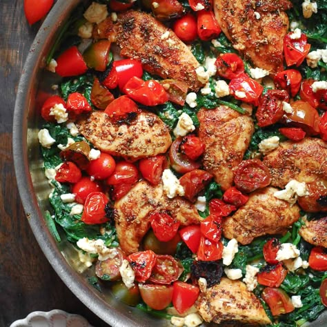 Mediterranean Chicken Stir Fry with Vegetables (30-Minutes, One-Pan) Chicken Stir Fry With Vegetables, Stir Fry With Vegetables, Roasted Spaghetti Squash, Tomatoes And Feta, Stir Fry Recipes Chicken, Easy Mediterranean Diet Recipes, Mediterranean Chicken, Orzo Pasta, Chicken Stir Fry